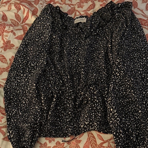 Universal Thread Tops - Universal Thread Black and White Patterned Blouse